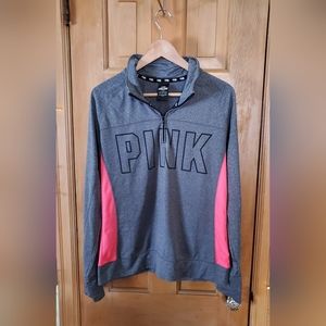 PINK Size L Gray Top